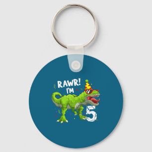 Llavero Rawr Cumplo 5 5to Cumpleaños T Rex Dinosaurio Dive