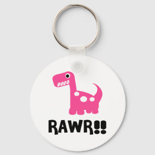 Llavero Rawr Dino Pink