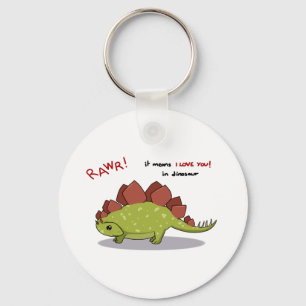 Llavero Rawr significa que te amo en el dinosaurio Stegosa