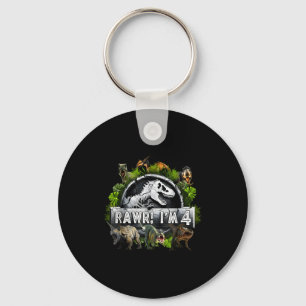 Llavero Rawr soy un T Rex para cumpleaños 4 divertido