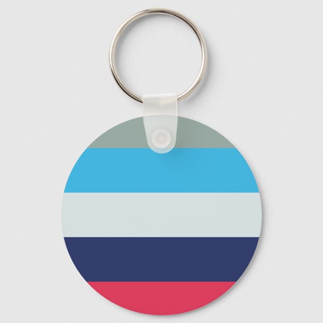 Llavero Rayas Azules Y Borgoñonas (Anverso)