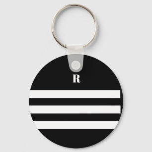 Llavero Rayas blancas y negras personalizadas