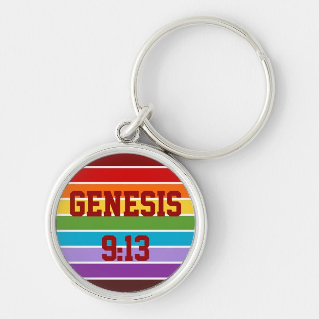 Llavero Rayas de Arcoíris, Génesis 9:13 (Frente)