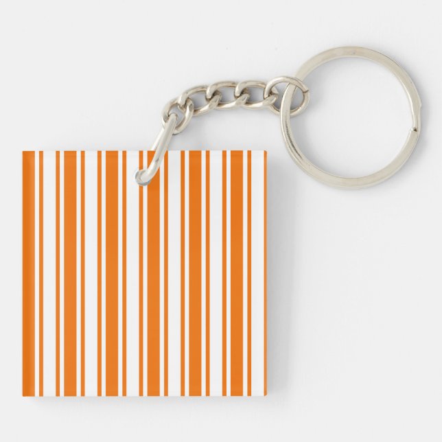 Llavero rayas de caramelo blanco y naranja (Atrás)