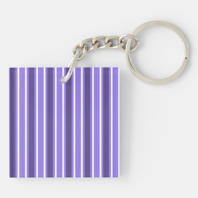 Llavero Rayas de caramelo morado y blanco (Atrás)