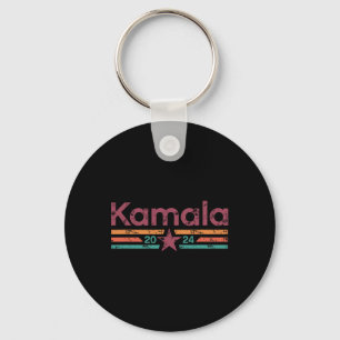 Llavero Rayas de color retro 2024 Kamala Harris 2024