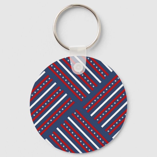Llavero Rayas de patrón patriótico (Anverso)
