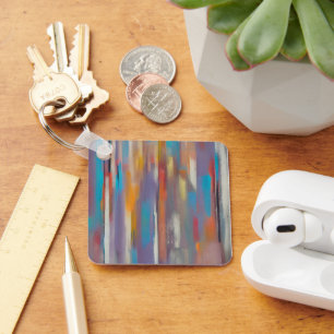 Llavero Rayas de pintura coloridas