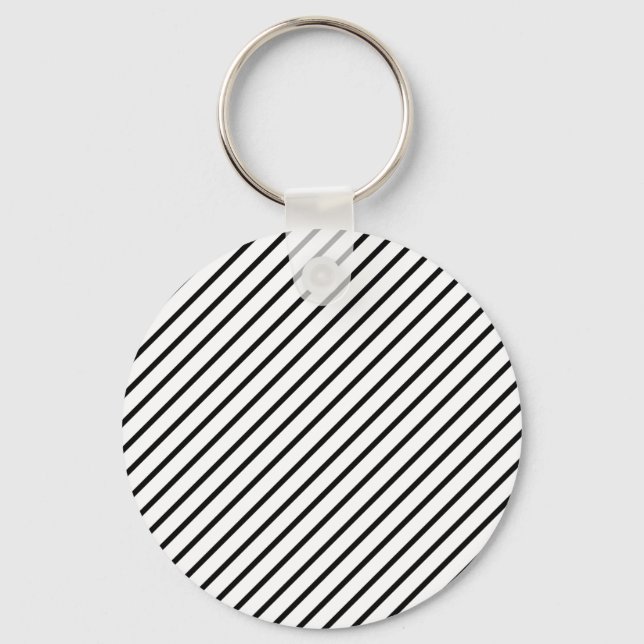 Llavero Rayas diagonales en blanco y negro (Anverso)