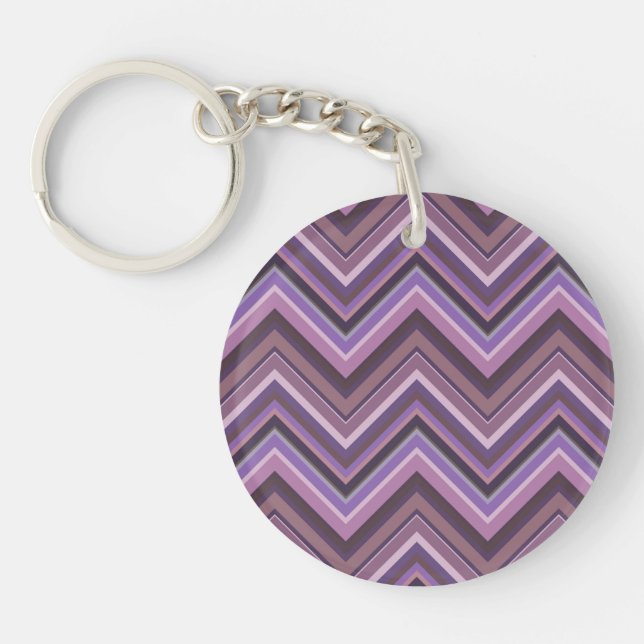 Llavero Rayas Mauve zigzag (Frente)