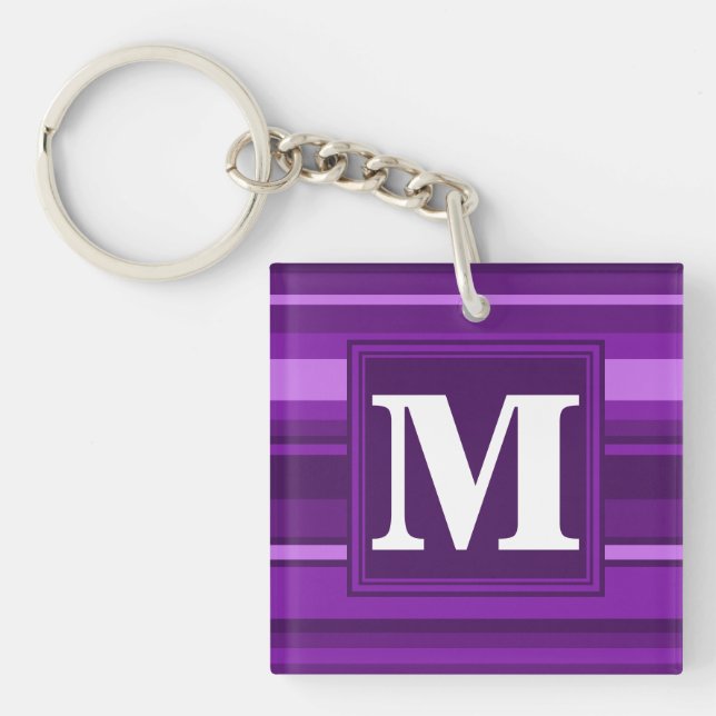 Llavero Rayas moradas monográficas (Frente)