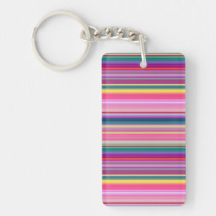 Llavero Rayas multicolores retro