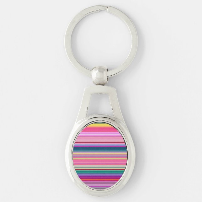 Llavero Rayas multicolores retro (Anverso)