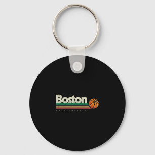 Llavero Rayas Retro Vintage Sketll Ciudad de Boston B-ll