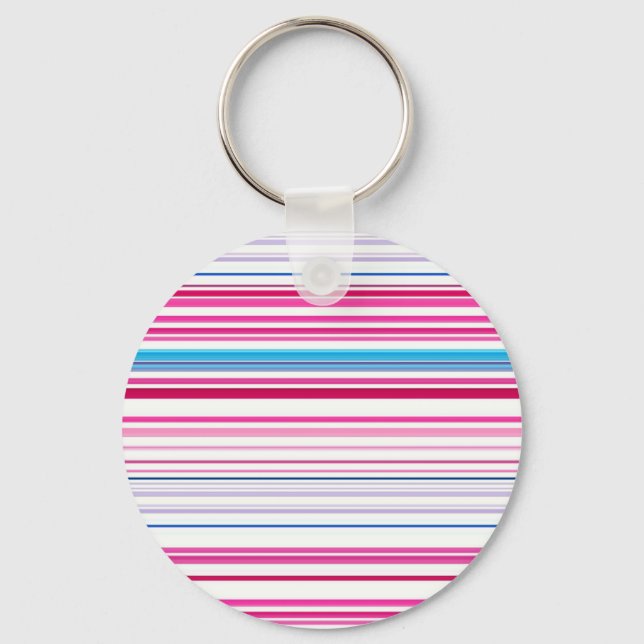 Llavero Rayas rosas azules cortas (Anverso)
