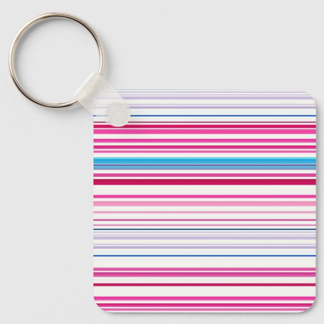 Llavero Rayas rosas azules cortas (Anverso)