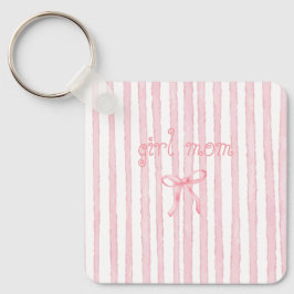 Llavero Rayas Rosas Personalizadas Coquette Texto Personal