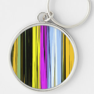 Llavero Rayas Verticales Amarillo Verde Azul Morado Negro