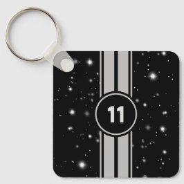 Llavero Rayos de Carreras negro y plateado Starlight