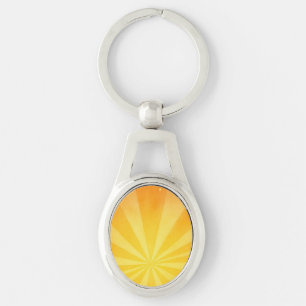 Llavero Rayos de Sol Dorado – Sol Brillante Naranja Explos