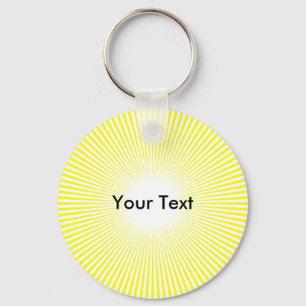 Llavero Rayos del círculo del personalizar del amarillo d