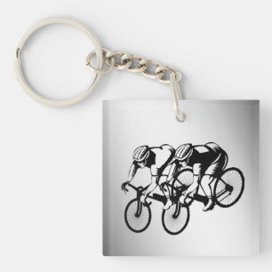 Llavero Raza de bicicletas Plata