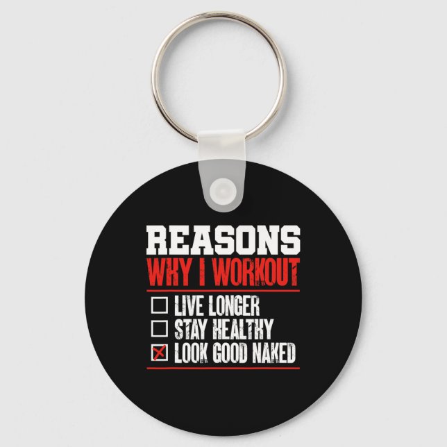 Llavero Razones por las que trabajo en gimnasia para adult (Anverso)
