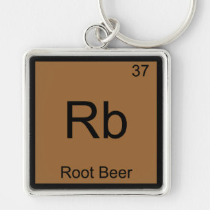 Llavero Rb - Root Beer Camiseta de símbolo de elemento de