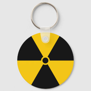 Llavero Reactor nuclear radiactivo amarillo y negro