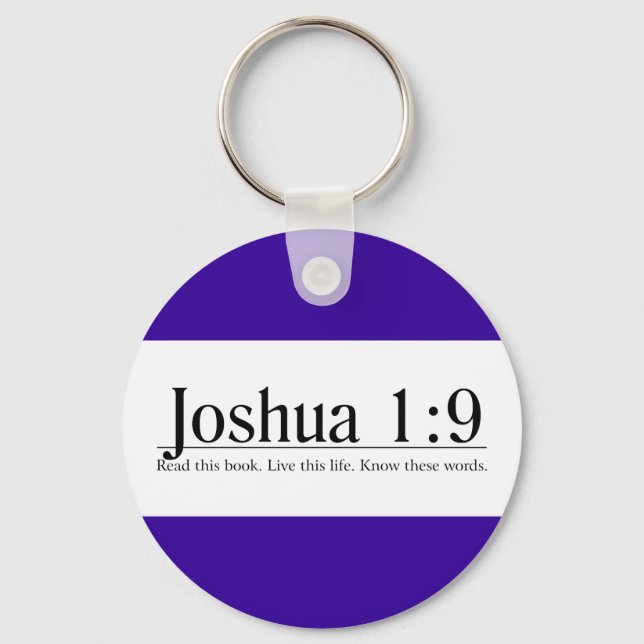 Llavero Read the Bible Joshua 1:9 (Anverso)