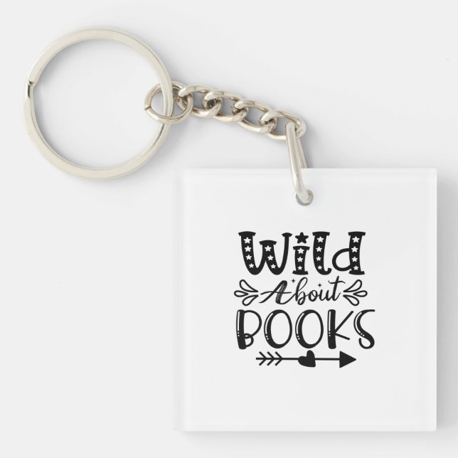 Llavero Reading Art Wild About Books (Frente)