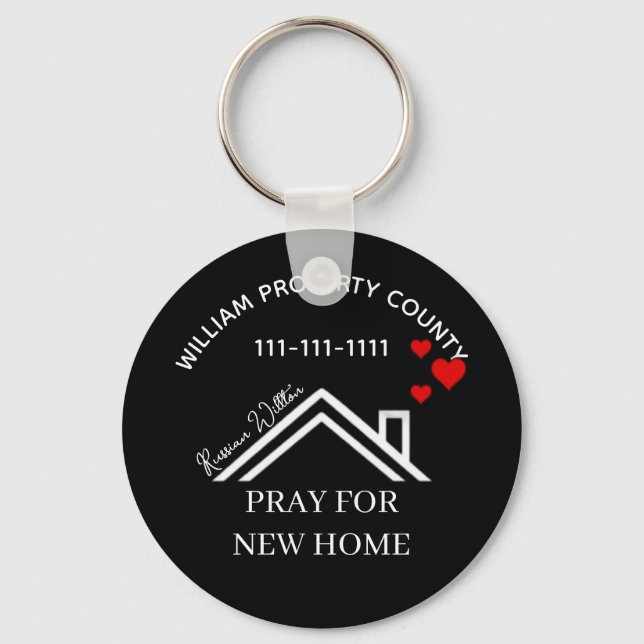 Llavero Real Estate House Heart Custom Realtor Keychains (Anverso)