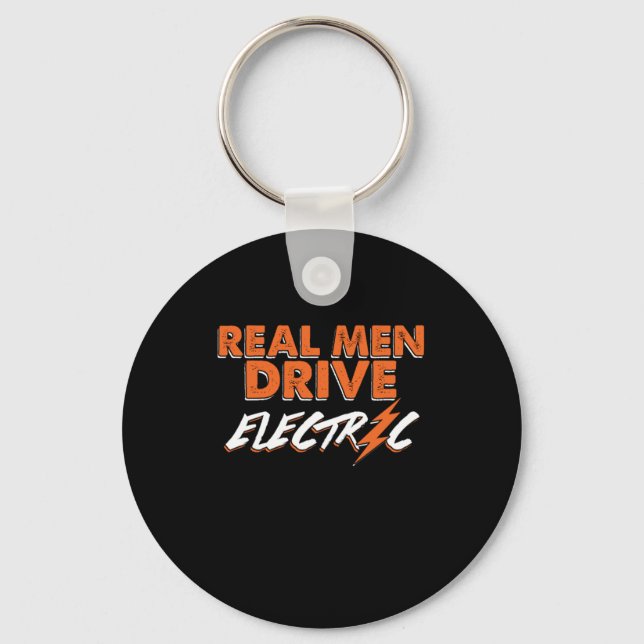 Llavero Real Men Drive Electric Car Ecar Charge Gift (Anverso)