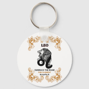 Llavero Realeza Leo Zodiaco   Acepta el Rugido Elemento Fu