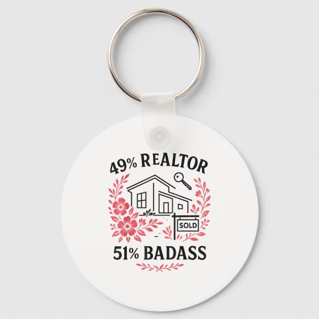Llavero Realtor 49% Realtor 51% Bad  (Anverso)