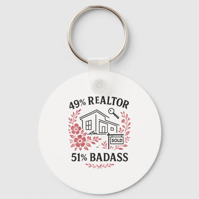 Llavero Realtor 49% Realtor 51% Bad  (Anverso)