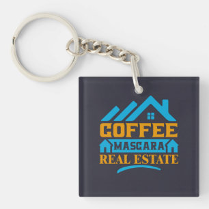 Llavero Realtor Gift   Coffee Mascara Real Estate