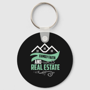 Llavero Realtor Gift   Fe De La Familia Y Bienes Raíces