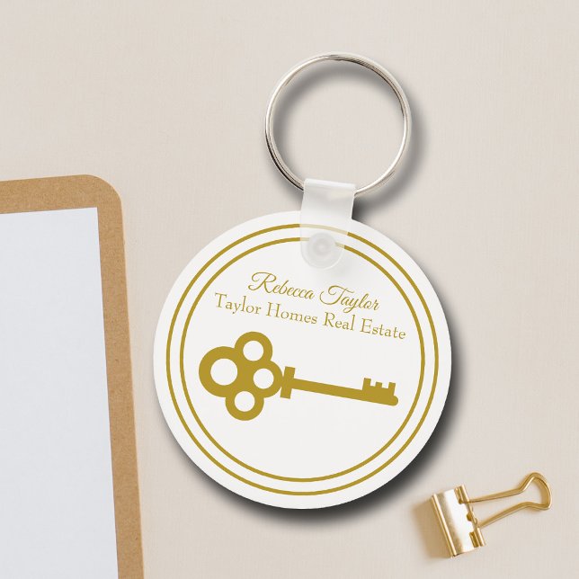 Llavero Realtor Personalizado de moda Gold Key Real Estate (Subido por el creador)