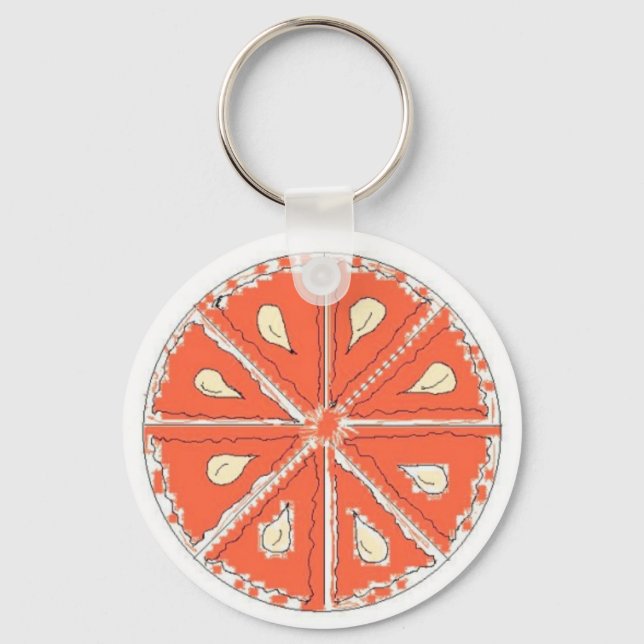 Llavero Rebanada de naranja tangerina (Anverso)