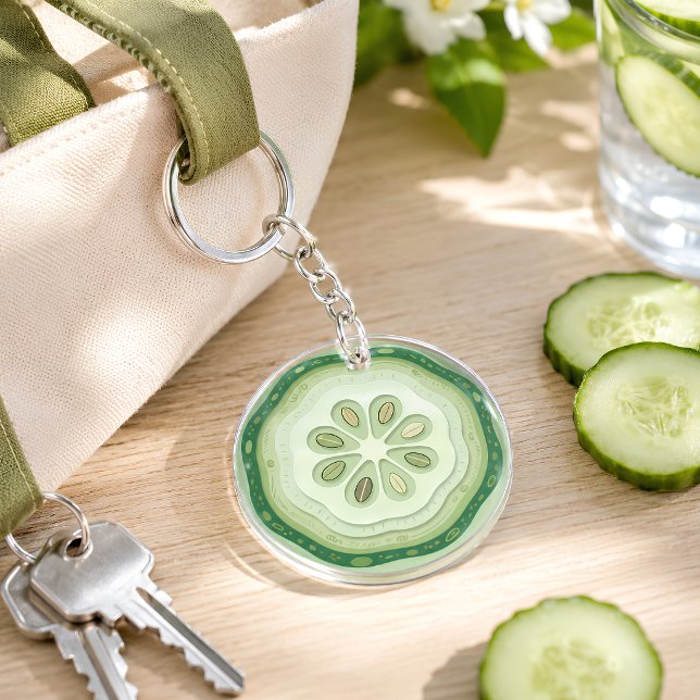 Llavero Rebanada de pepino  (Cucumber Keychain)