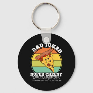 Llavero Rebanada de pizza con chiste de papá cursi diverti