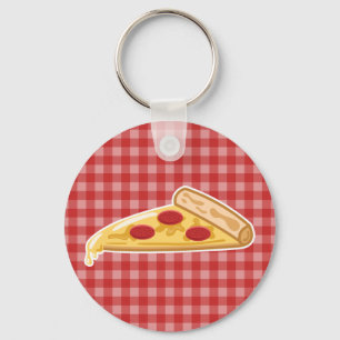 Llavero Rebanada de pizza de dibujos animados