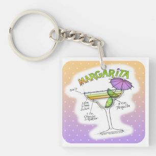 LLAVERO RECETA DE MARGARITA COCTELERÍA ARTE