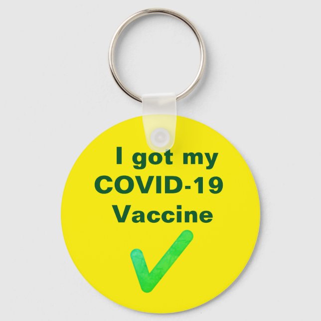 Llavero Recibí mi vacuna COVID-19. Chapa (Anverso)