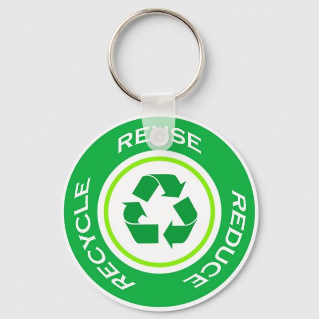 Llavero Reciclaje verde - Keychain (Anverso)