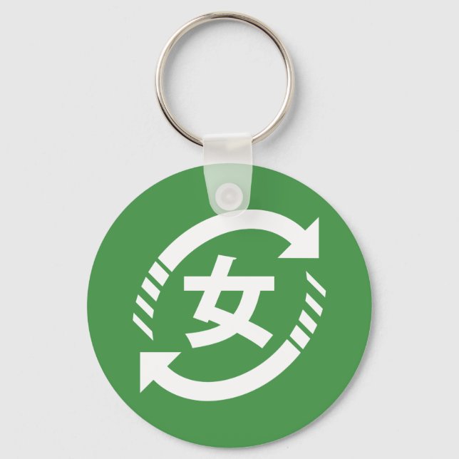 Llavero Reciclar Chicas japoneses | Rótulo Kanji Nihongo (Anverso)