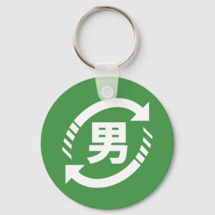 Llavero Reciclar chicos japoneses Kanji Nihongo Sign