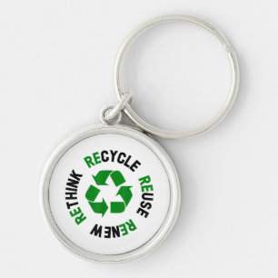 Llavero Reciclar Reutilizar Renovar Repensar Día de la Tie