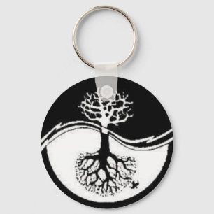 LLAVERO RECICLE EL ÁRBOL DE YIN YANG